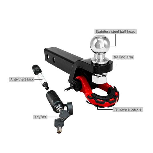 Top Heavy Duty Forged Towing Accessories 4x4 Recovery Hitch Trailer Bow Shackle Recovery Point Hitch Receiver With D Ring
